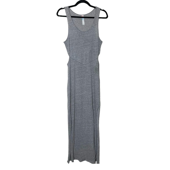 Free People Beach Cut Out Waist Gray Sleeveless Maxi Dress - Picture 11 of 12